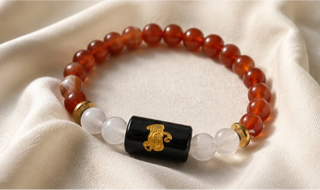 Bamboology Trends Virgo Zodiac Gemstone Bracelet | Certified Natural Crystal Bracelet for Wisdom, Focus, Prosperity & Emotional Balance