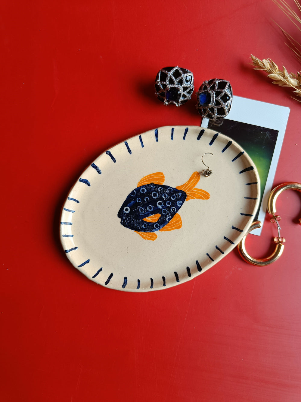 Fish & Flow Ceramic Tray - Studio Pottery