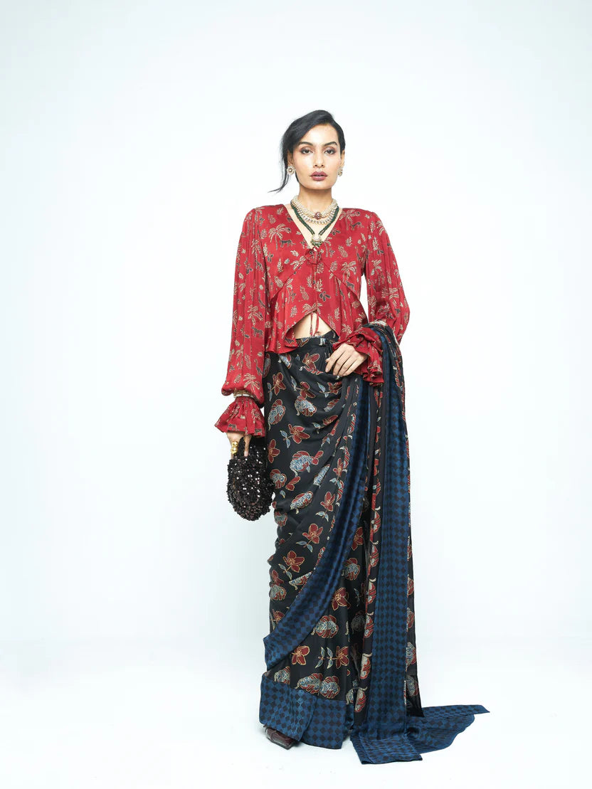 anushé pirani Wild Bloom Saree