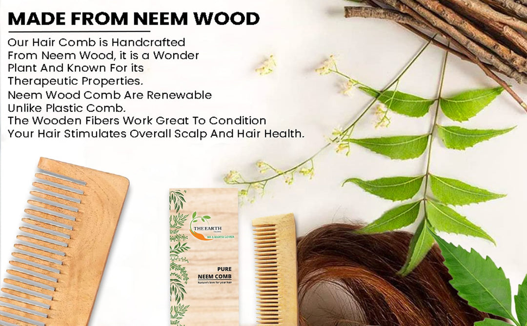 Natsbyte Pure Kacchi Neem Wood Detangle Comb