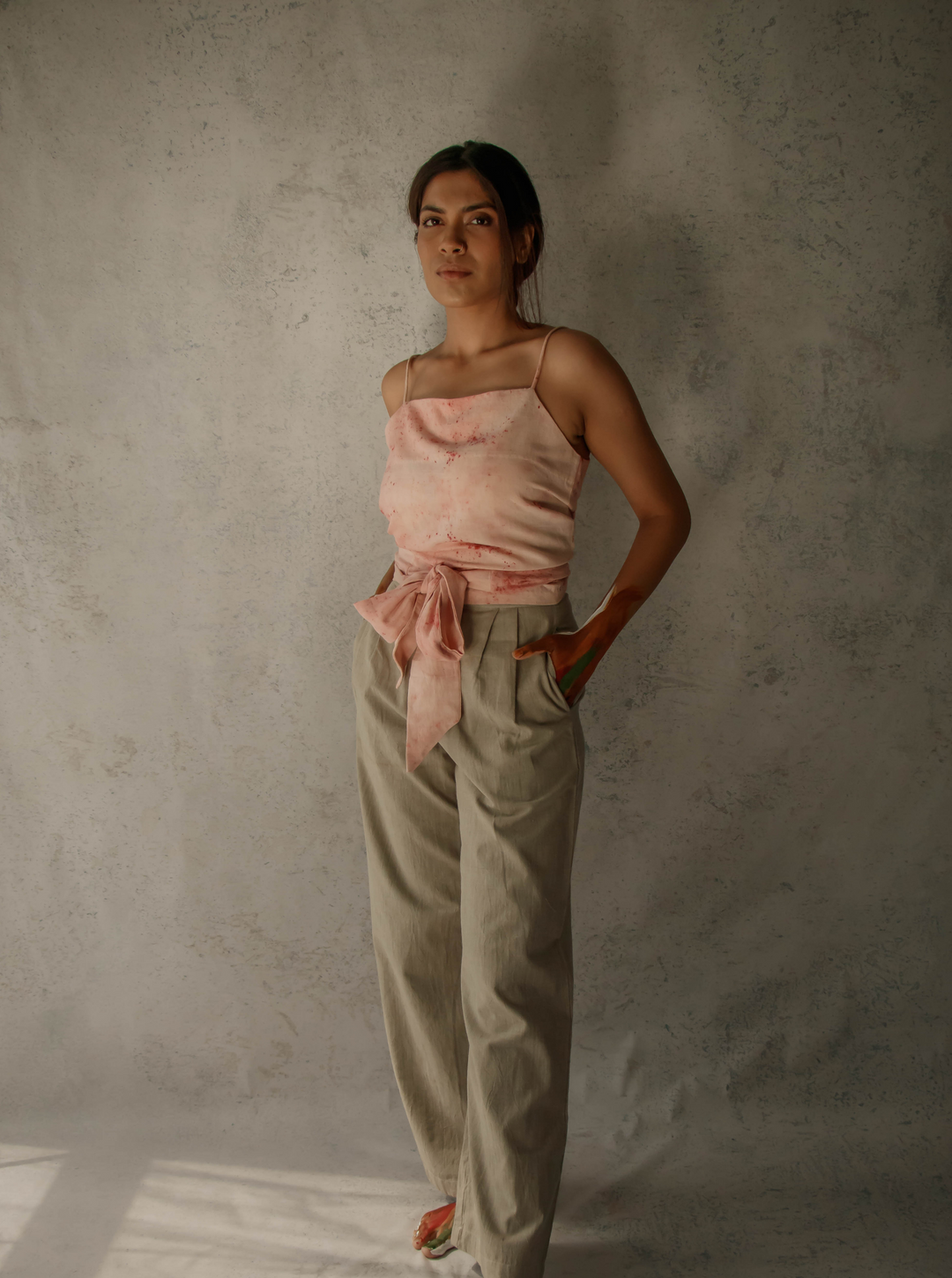 Unborn Studio Blush - Tie-back top