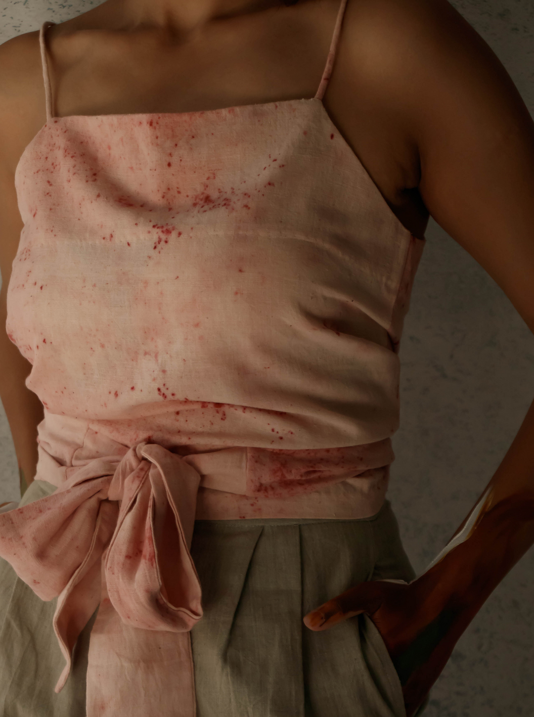 Unborn Studio Blush - Tie-back top