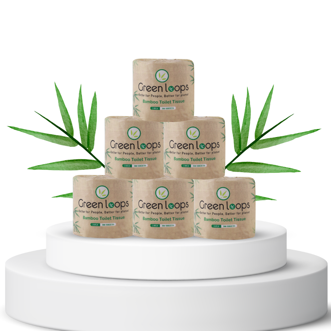 Green Loops  Bamboo Toilet Tissue Paper