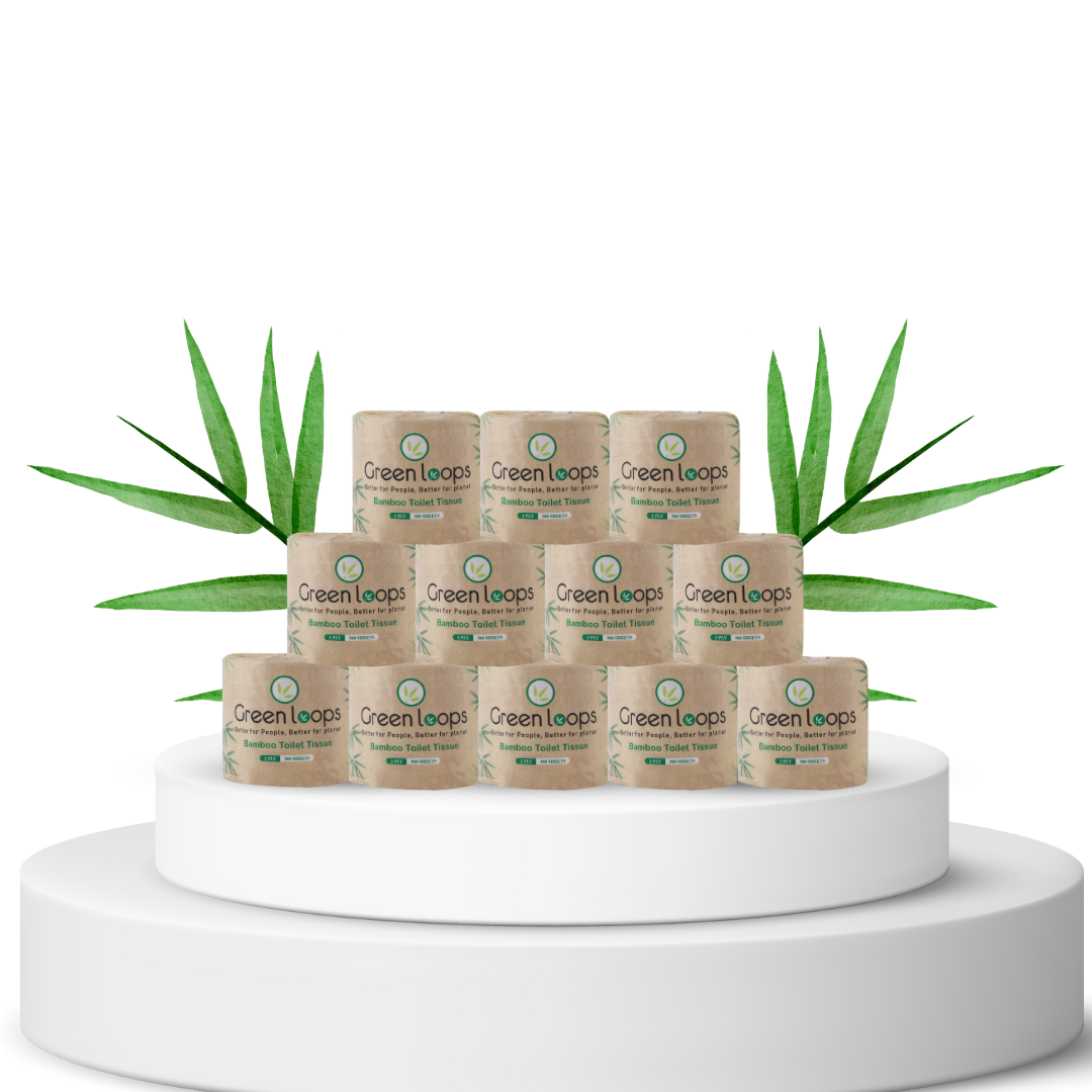 Green Loops  Bamboo Toilet Tissue Paper