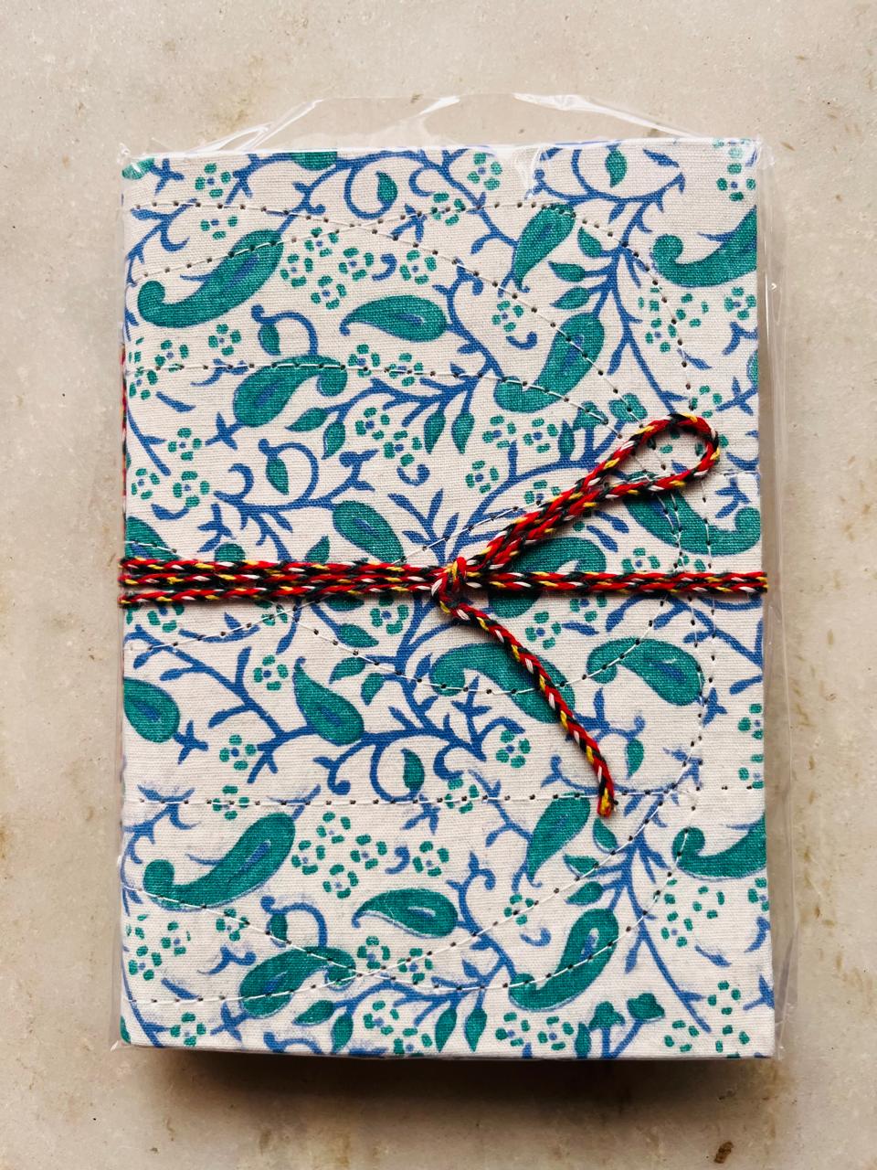 Handcrafted Fabric Diary | 18 × 13 cm | Peekaboo | Softbound with Strings