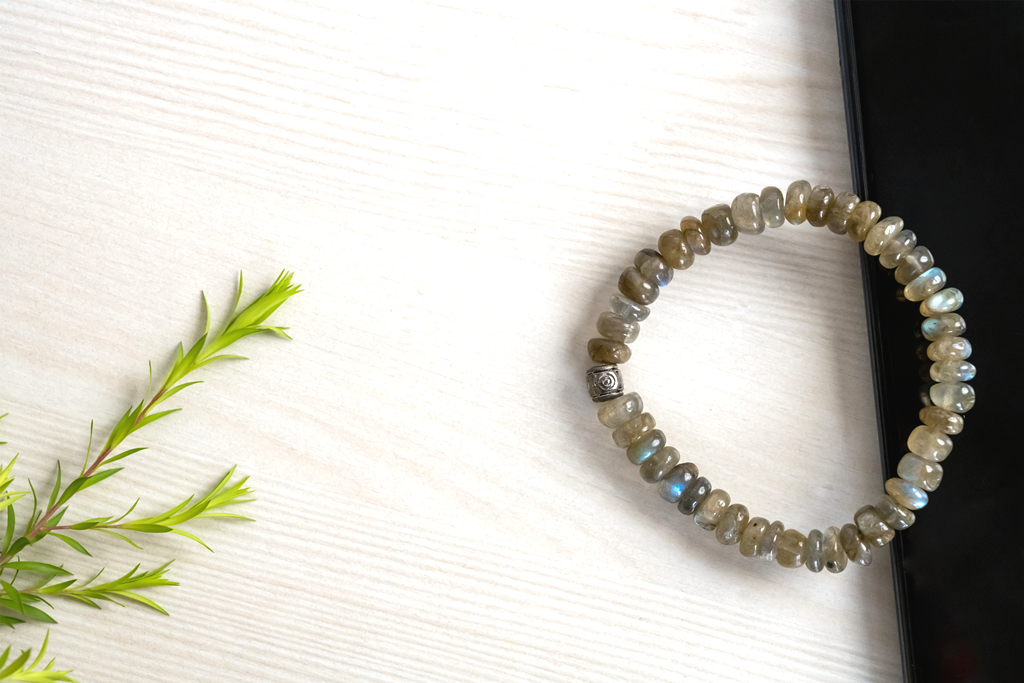 Bamboology Trends ORIGINAL LABRADORITE BRACELET FOR STRESS, ANXIETY, PAIN AND NEGATIVE ENERGY