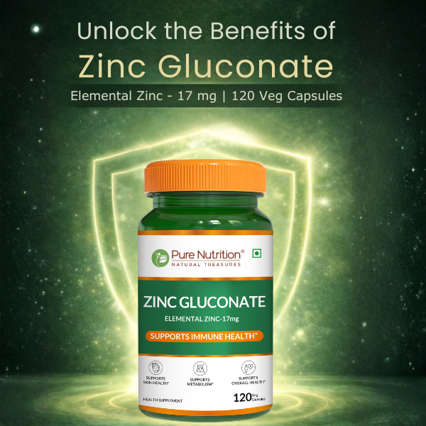 Zinc Gluconate 17mg Immunity, Metabolism & Skin Support