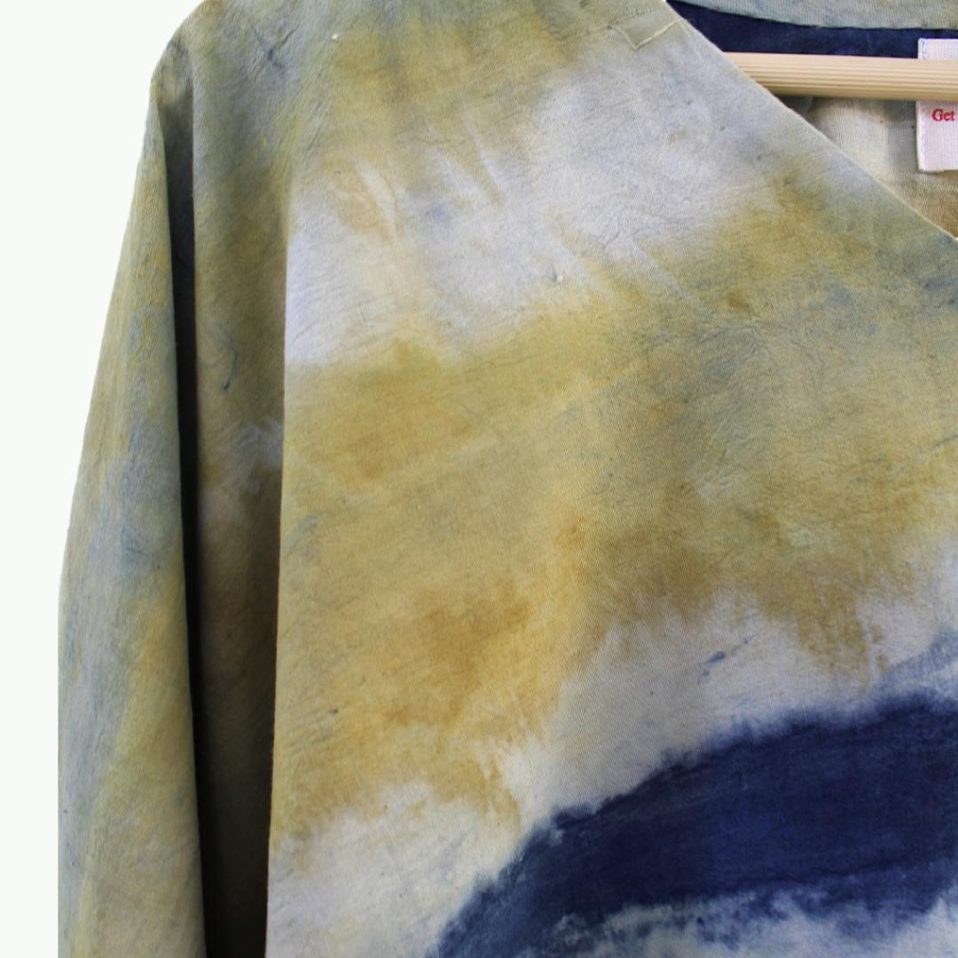 Bageeya "Rekha" Handwoven Organic Cotton Box top | Crafted with Harda and Indigo