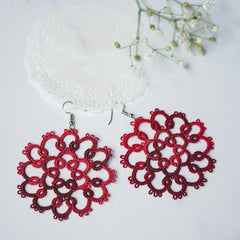 Knots To Nodes Wine Whisper Earrings