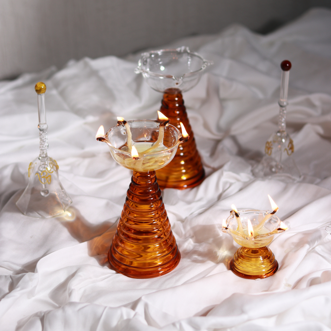 Muun Home Tall Glass Diya