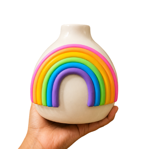 Arc-en-Ciel – Rainbow Arch Ceramic Vase