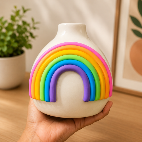 Arc-en-Ciel – Rainbow Arch Ceramic Vase
