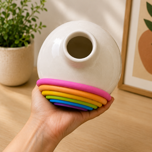 Arc-en-Ciel – Rainbow Arch Ceramic Vase