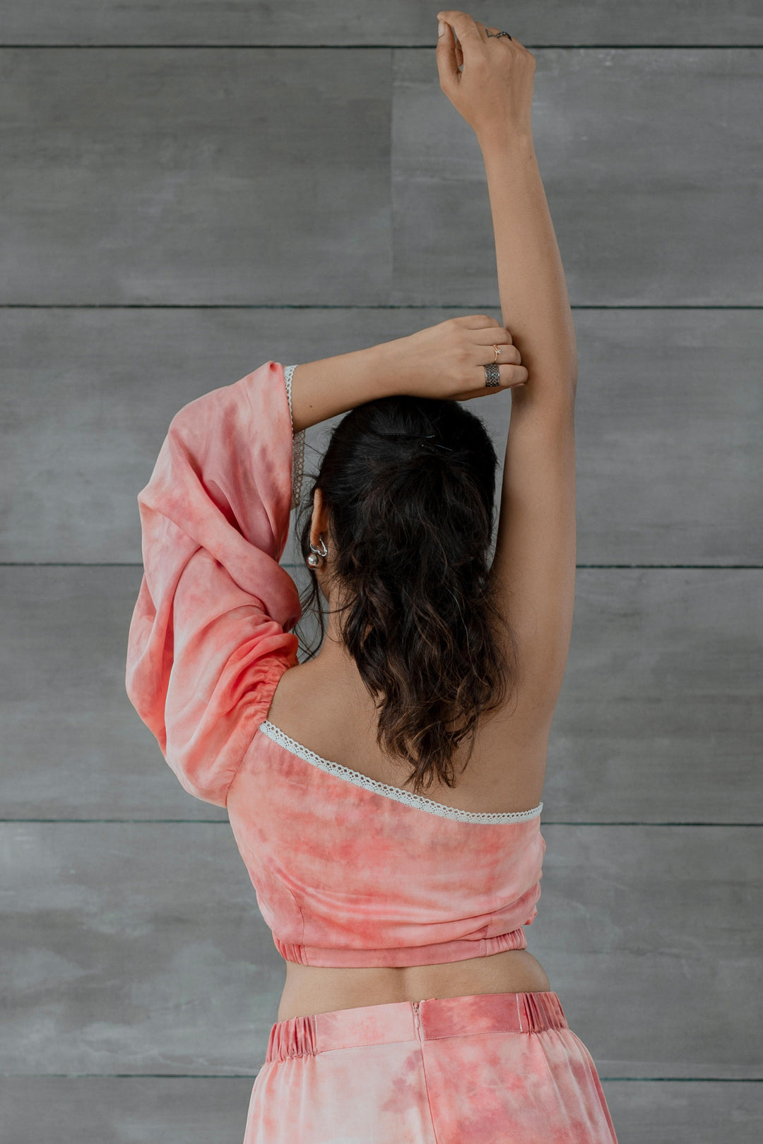 ITIDOR Blaire Peach One - Shoulder Blouse