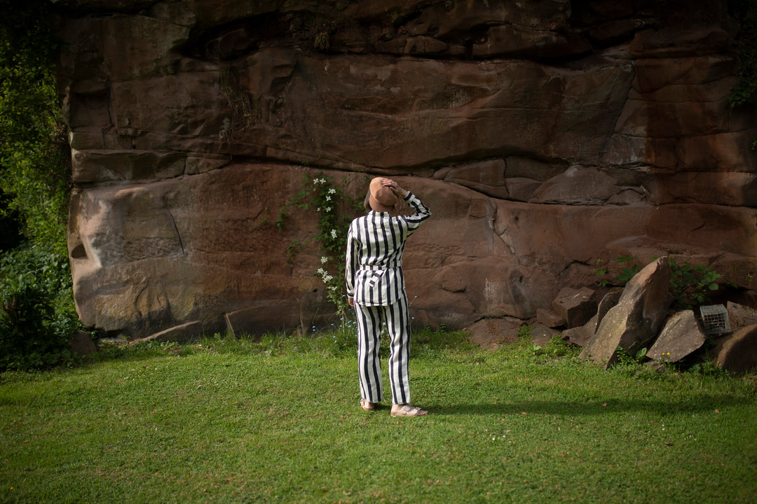 The Terra Tribe Arizona Relaxed Shirt | Stripes | Black