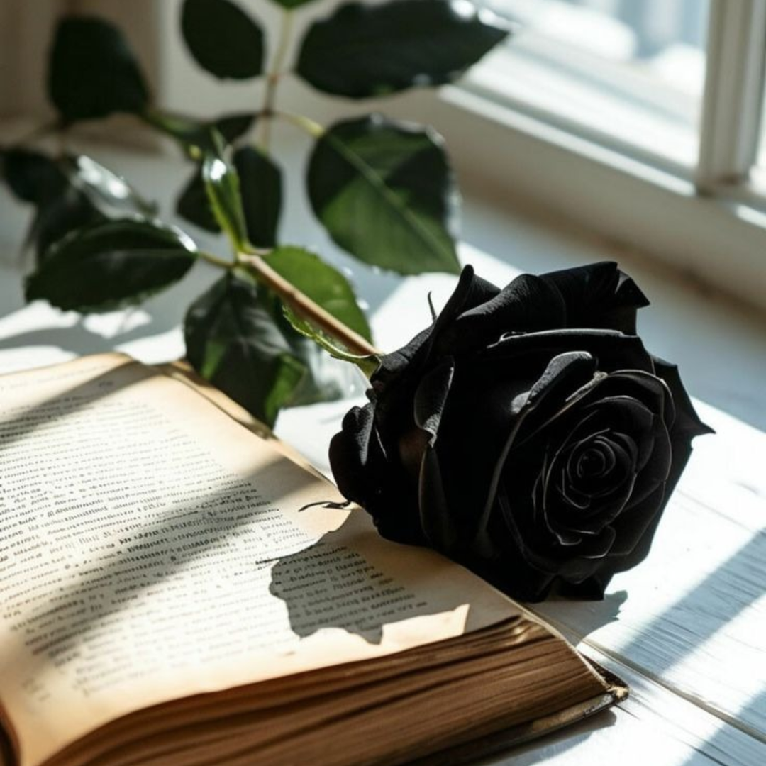 Midnight Noir Preserved Black Rose | Real Black Rose for Décor & Gifting