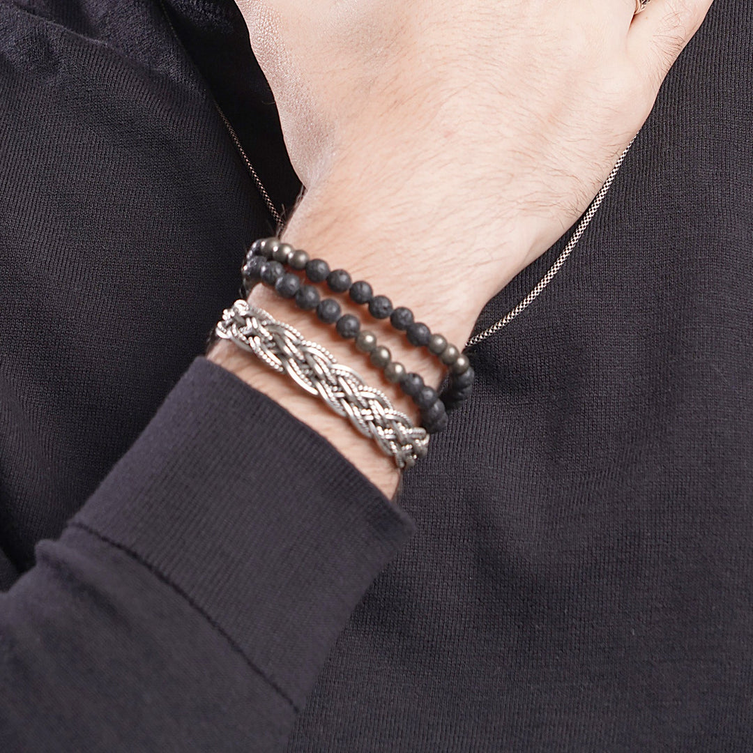 Halyard 925 Sterling Silver twisted cuff bracelet