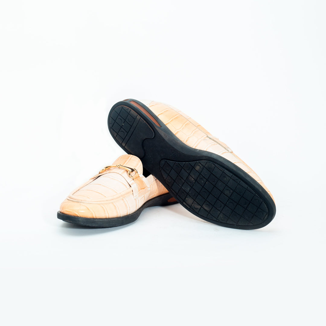 Monkstory Flatform Horsebit Slip Ons - Powder Peach
