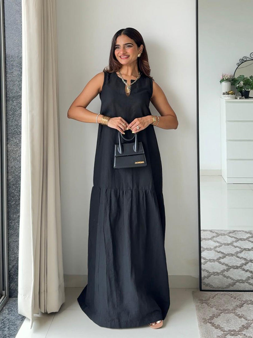 THE NOIR LINEN DRESS