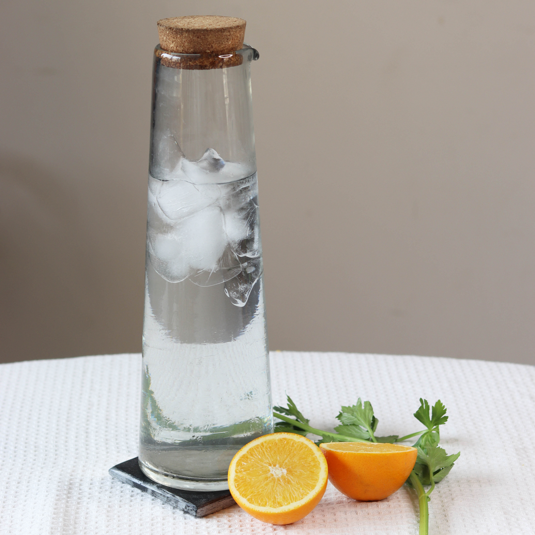Muun Home Glass Carafe with Cork Lid