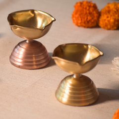 Muun Home Brass & Copper Diya