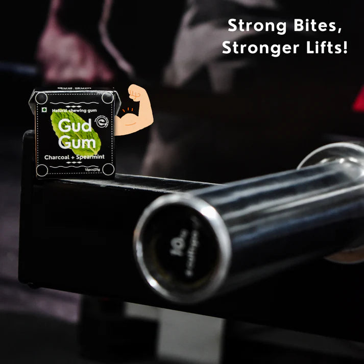 Gud Gum Charcoal Mint Chewing Gum- Pack of 4