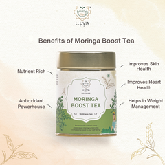 Lluvia Tea Moringa Boost Tea - Nutrient Rich | Anti Inflammatory | Antioxidant Powerhouse (50 gm)