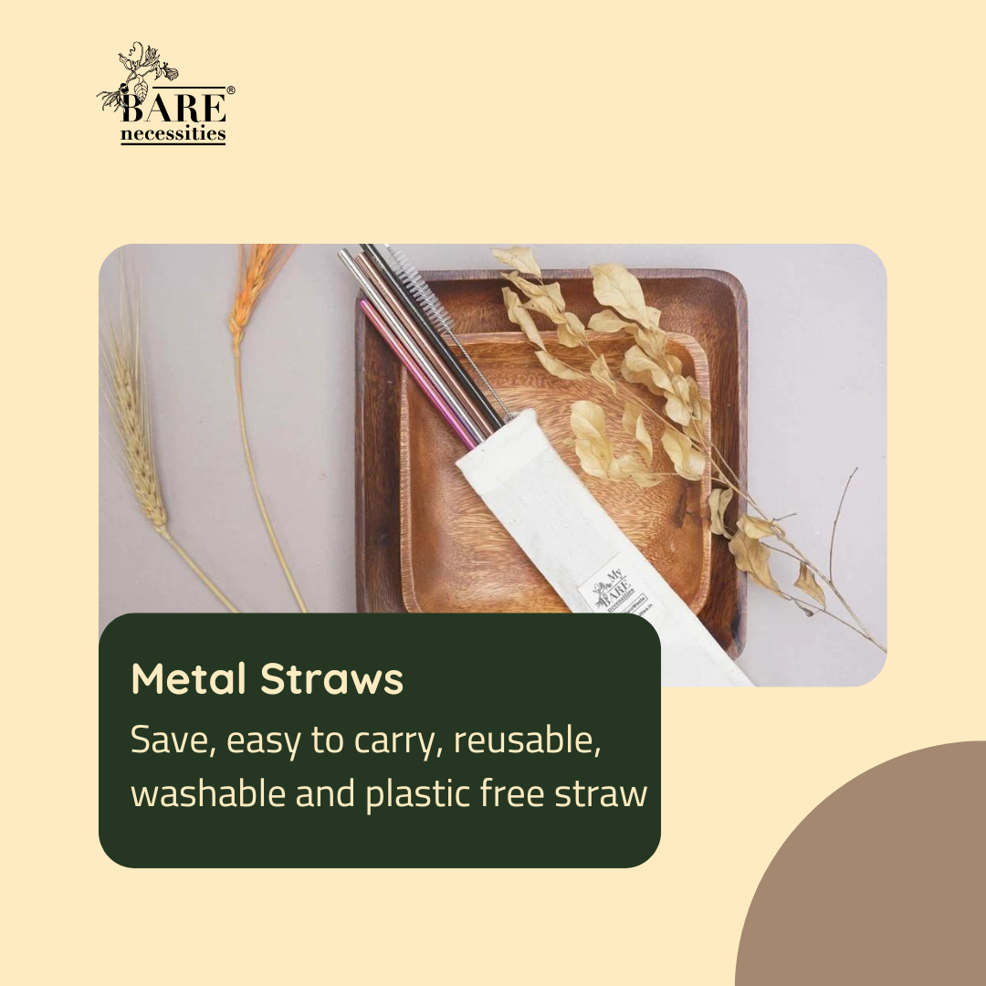 Bare Necessities Family Straw Kit [4 reusable straws]