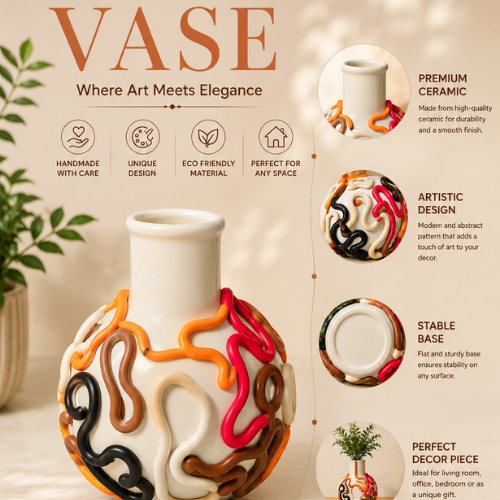 Forme Vive – 3D Abstract Ceramic Vase