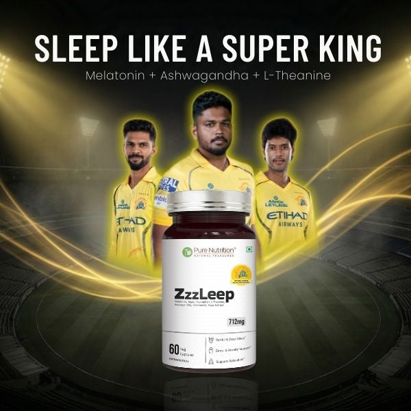 ZzzLeep Sleep Support Melatonin, L-Theanine & Tryptophan | Veg Tablets