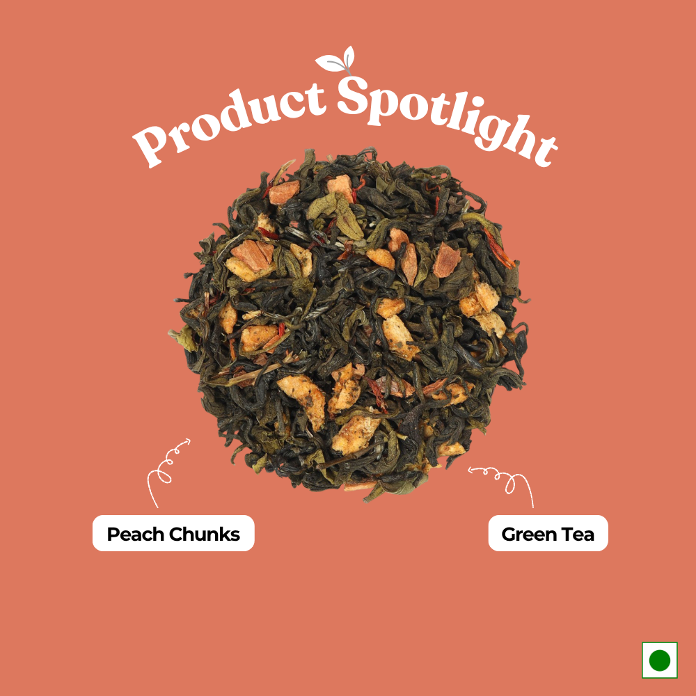 Lluvia Tea Peach Blossom Tea - Antioxidant Rich | Improves Skin Health | Mood Enhancement (50 gm)