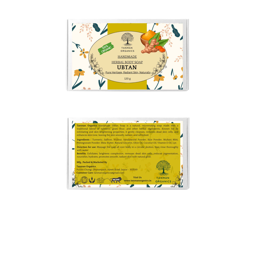 Tanman Organics Handmade Ubtan Soap for Bath - 120g