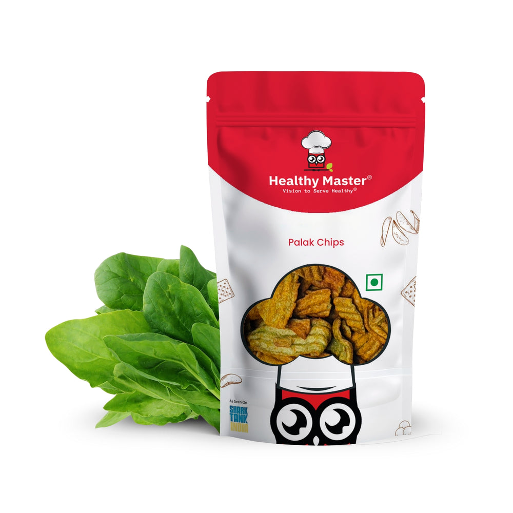 Healthy Master Palak Chips - Light and Crispy (Spice Magic) | Jain Friendly | Spinach Chips