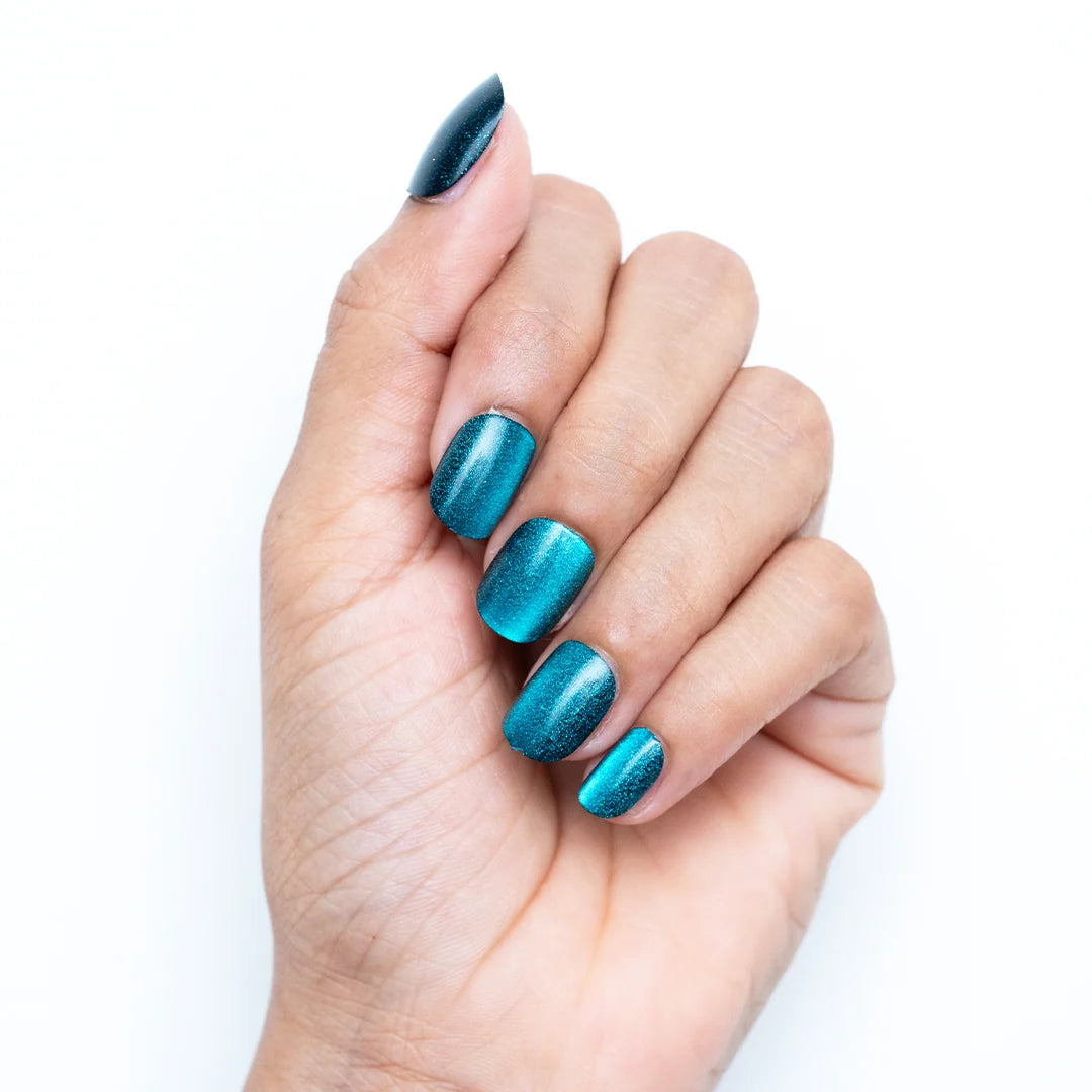 Gush Beauty Deep Sea Siren | Medium Square, Press-On Nails