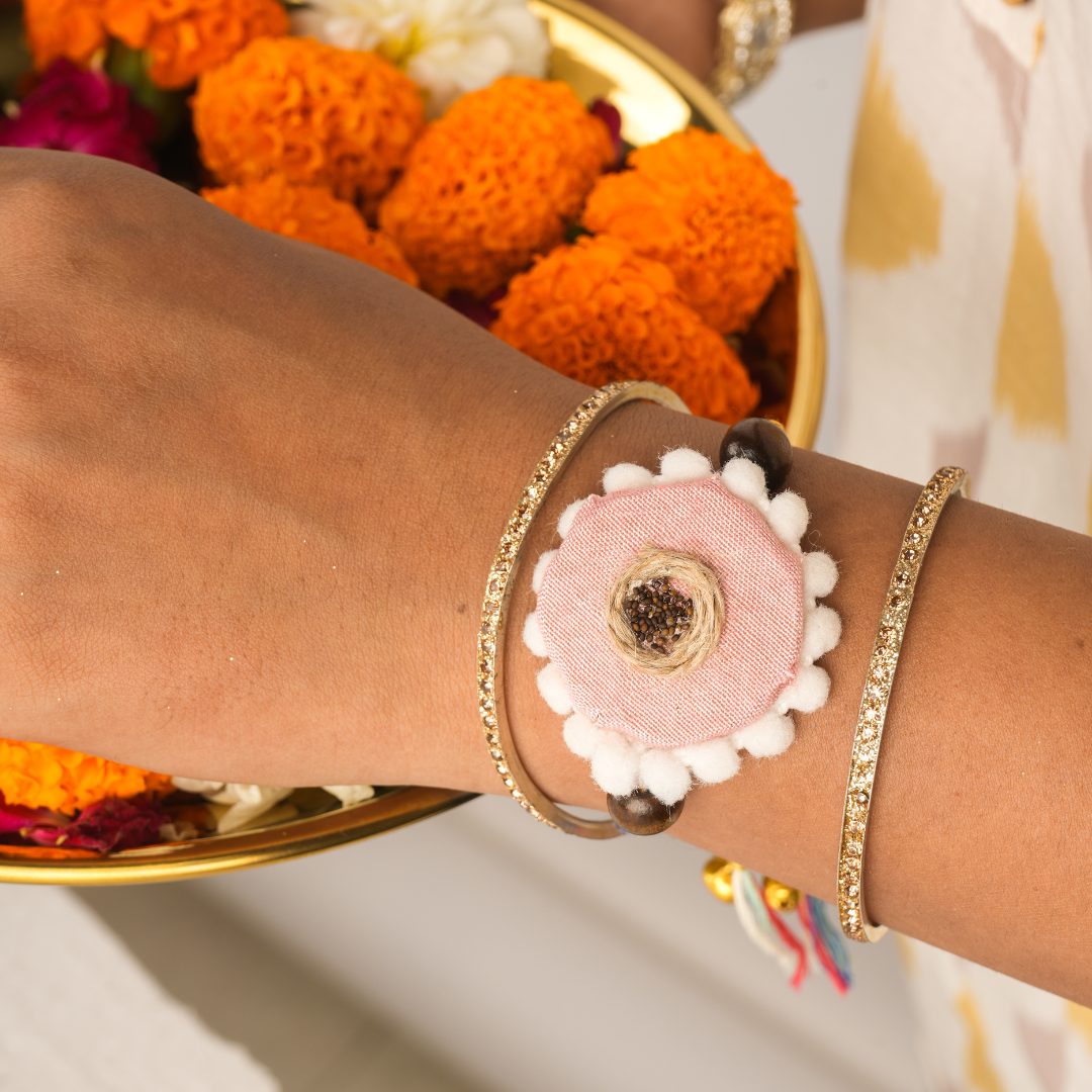 Ecokari Handmade Plantable Bhai-Bhabhi Rakhi Set
