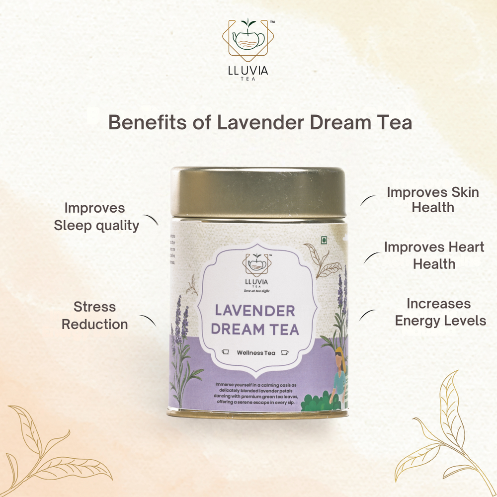 Lluvia Tea Lavender Dream Tea - Relaxing | Stress Reduction | Digestive Comfort (50 gm)