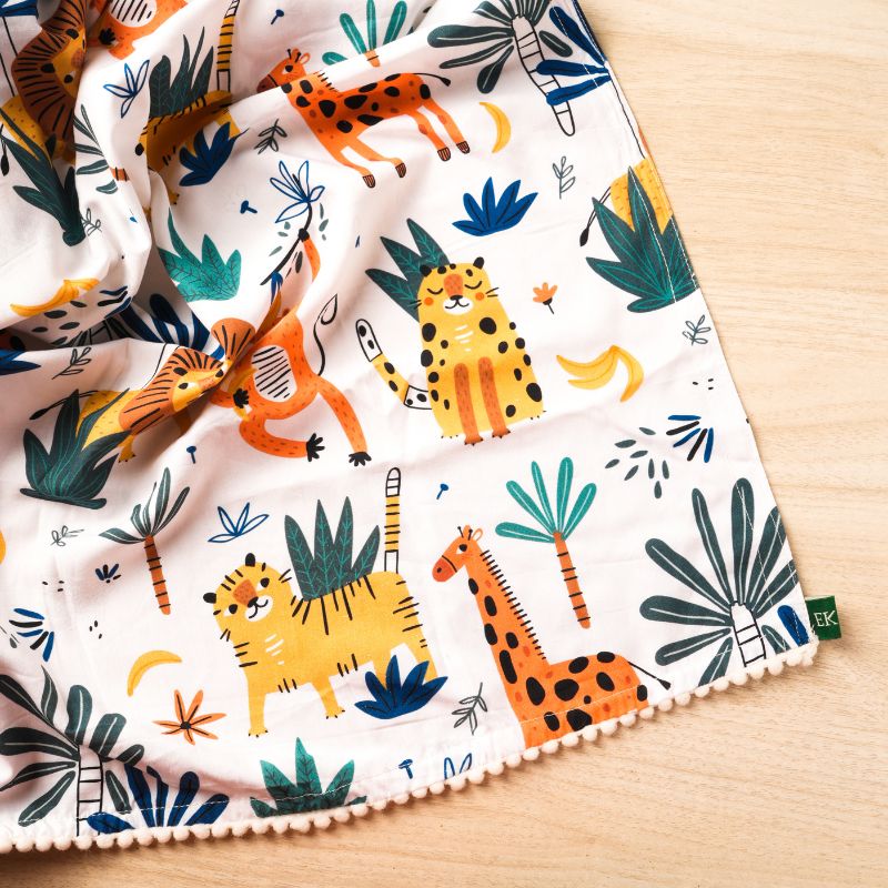Ecokari Soothing Jungle Printed Scarves for Women | Bamboo Fabric
