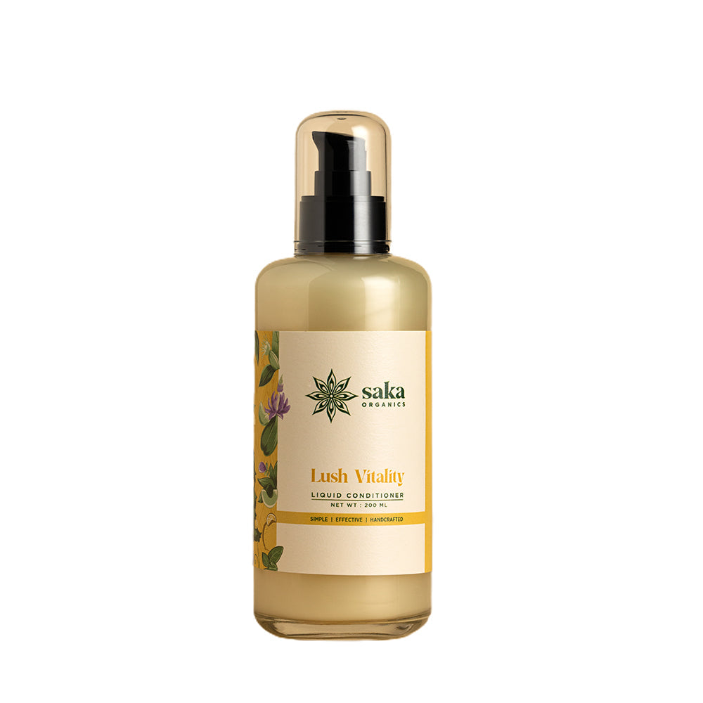 Saka Organics - Lush Vitality | Handmade Liquid Conditioner with Frizz-Free Formula | Natural Hair Care for Normal Hair (200ml)