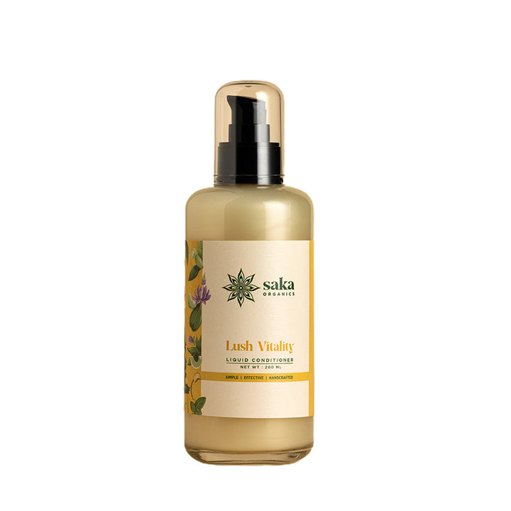 Saka Organics - Lush Vitality | Handmade Liquid Conditioner with Frizz-Free Formula | Natural Hair Care for Normal Hair (200ml)
