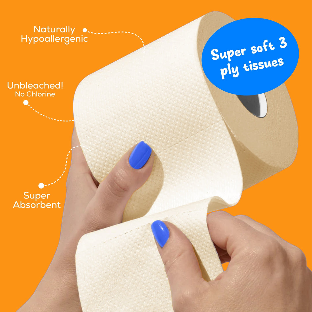 Bamboo Toilet Paper (3 Ply | 160 Pulls | Pack of 18)