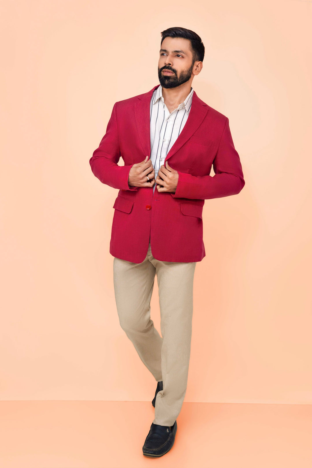Adam Leaves Kale - Men’s Linen blazer