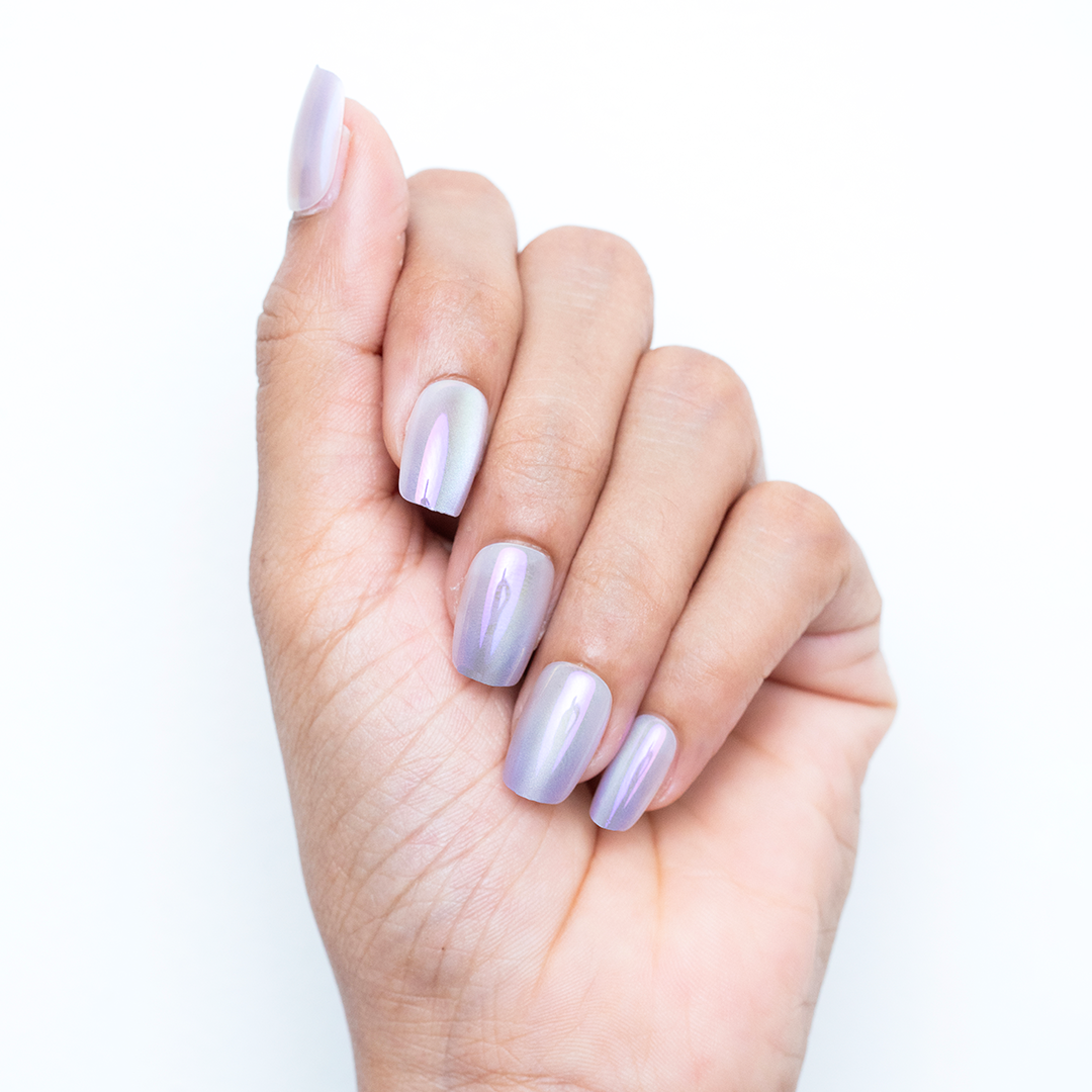 Pearl Crystals | Medium Square, Press-On Nails