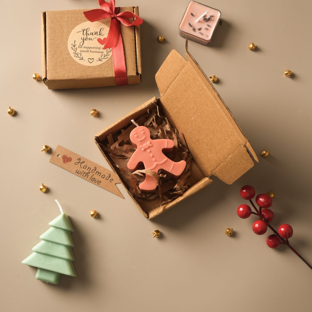 Ecokari Handmade Christmas Candle Gift Set | 4 Pcs