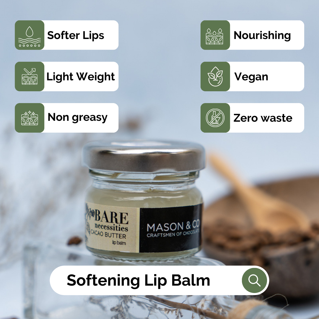 Bare Necessities Mason & co cocoa butter deep hydrating lip balm - 20g (lasts 1+ year)
