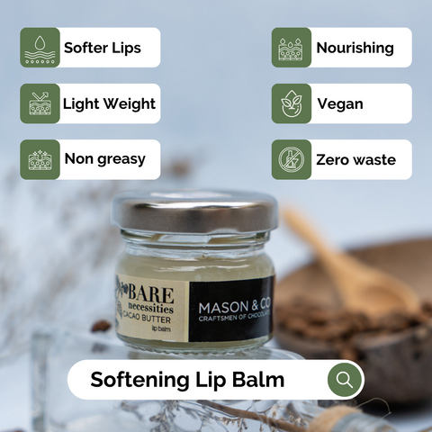 Bare Necessities Mason & co cocoa butter deep hydrating lip balm - 20g (lasts 1+ year)