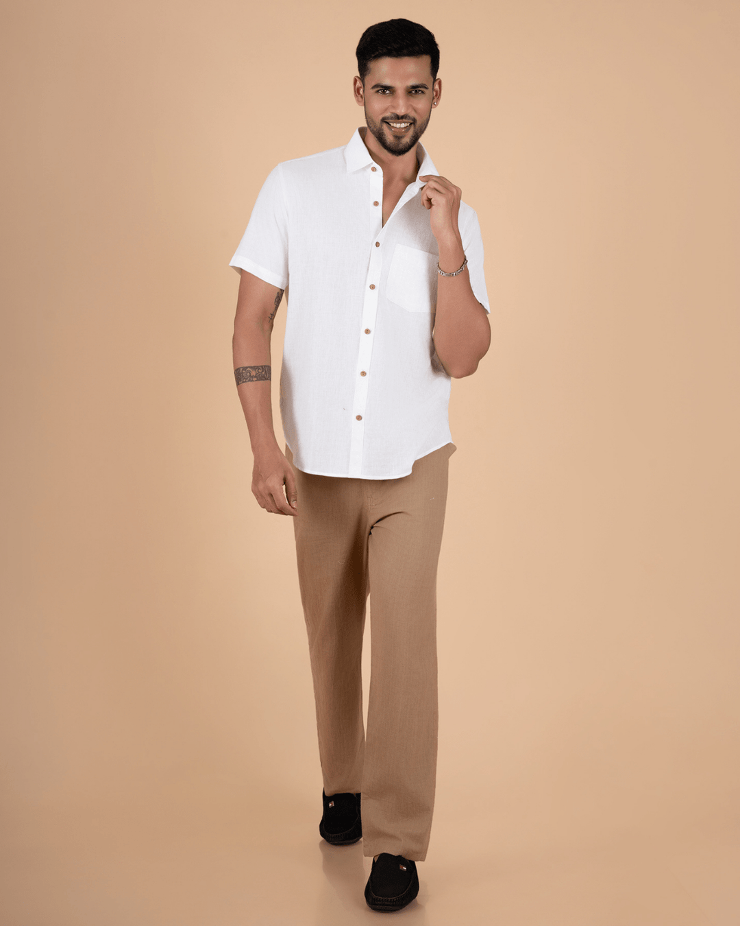 Elegant White Half Sleeve Shirt image