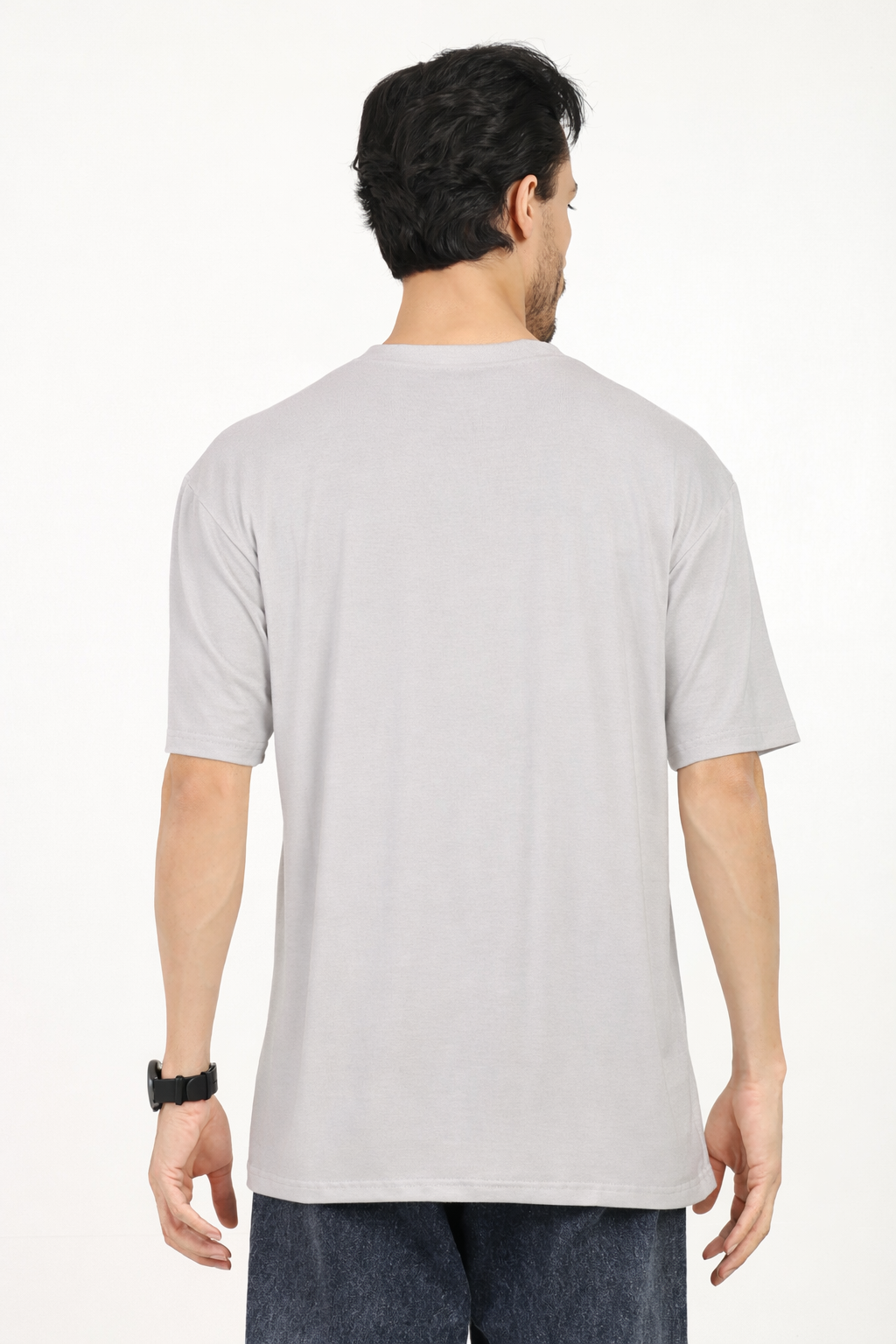 Men Oversized Plain Bamboo T-Shirt – Soft, Breathable & Sustainable | Gray