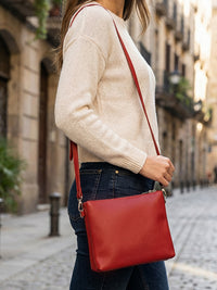 Dual Sling Vegan Leather Crossbody