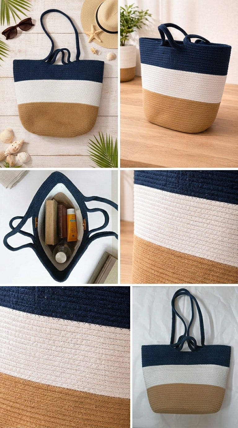 Onearth Harbor Weave Tote Bag