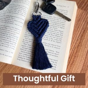 SUTRAM Handmade Heart Keychain - Pink (Pack of 1) | Valentine Gift